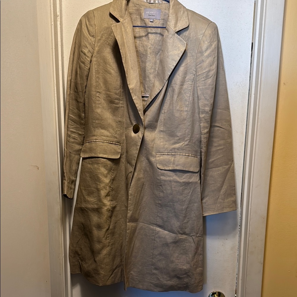 Per Una Tan Blazer Tailored Suit Jacket